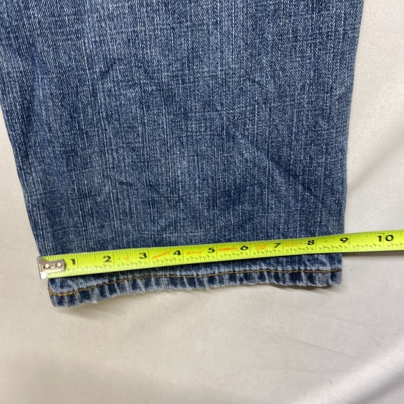 THRASHED Levi's 569 Loose Straight Jeans Mens 36x34 Blue Denim Mid Rise Zip Fly - Picture 6 of 13
